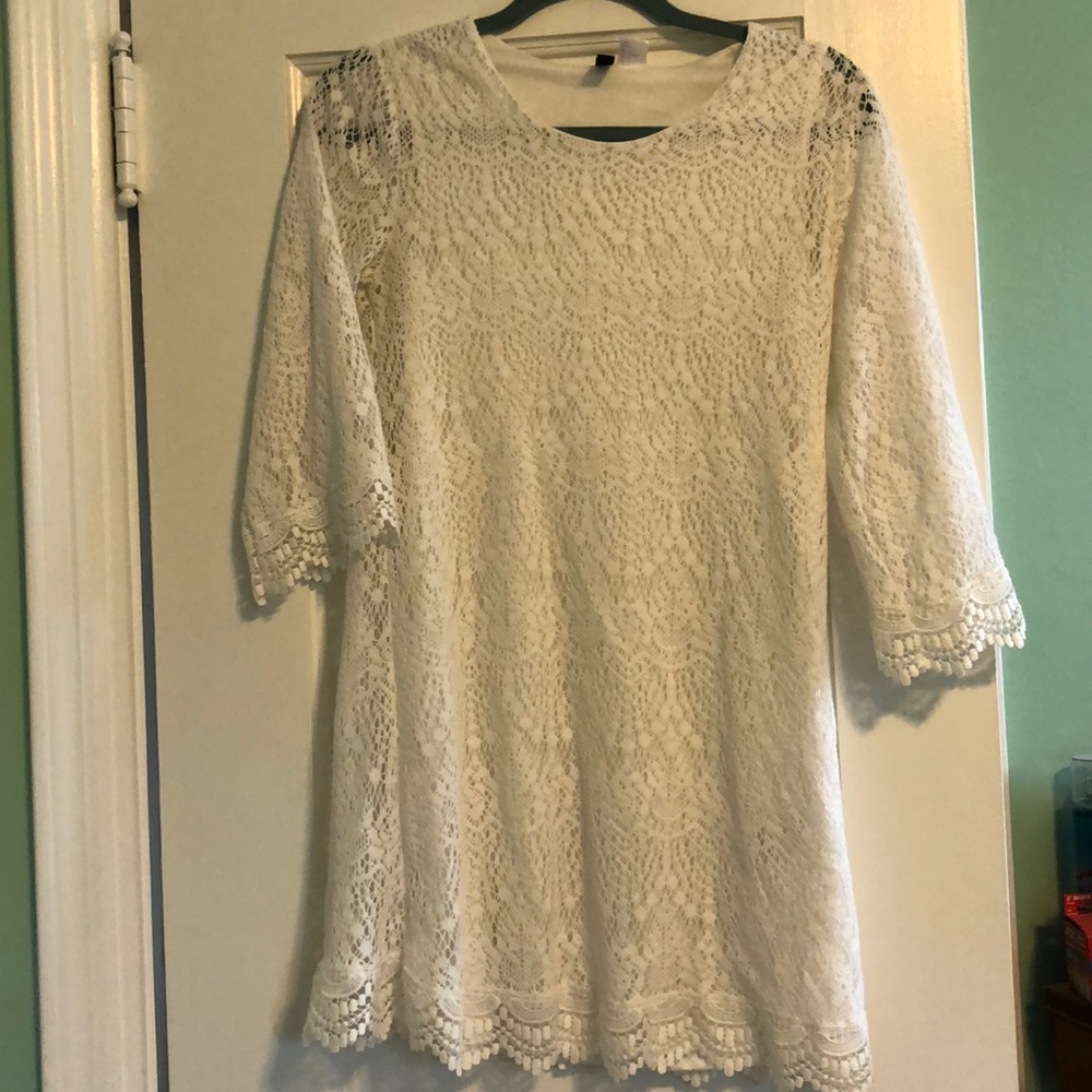 H&M- Flowy lace dress with crochet edges